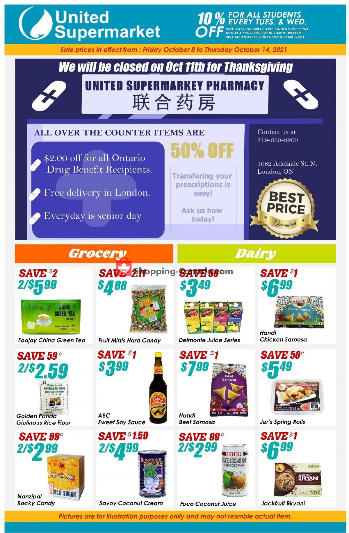 United Supermarket flyer from Friday October 8, 2021 to Thursday October 14, 2021 - page 1