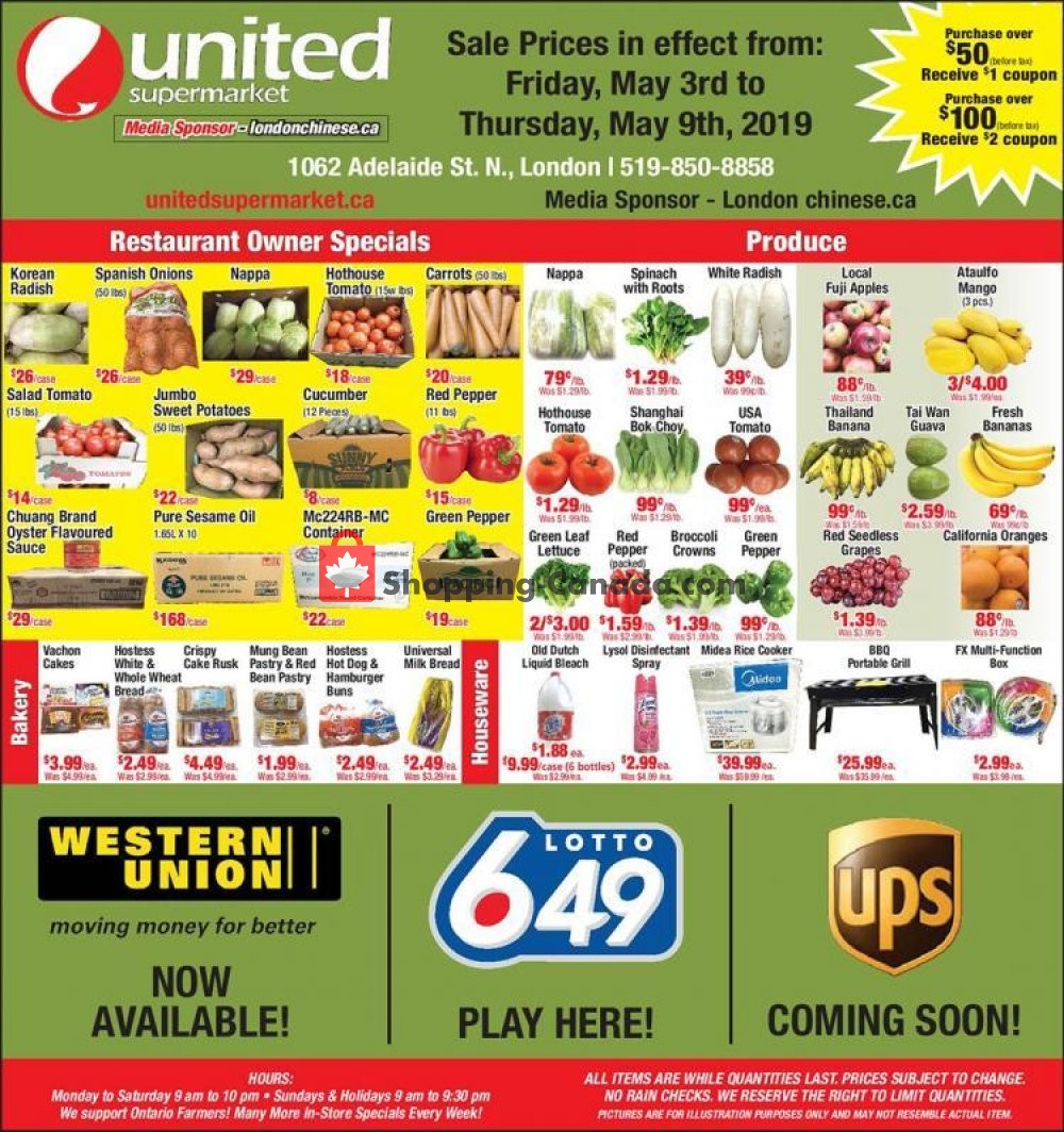 United Supermarket flyer from Friday May 3, 2019 to Thursday May 9, 2019 - page 1