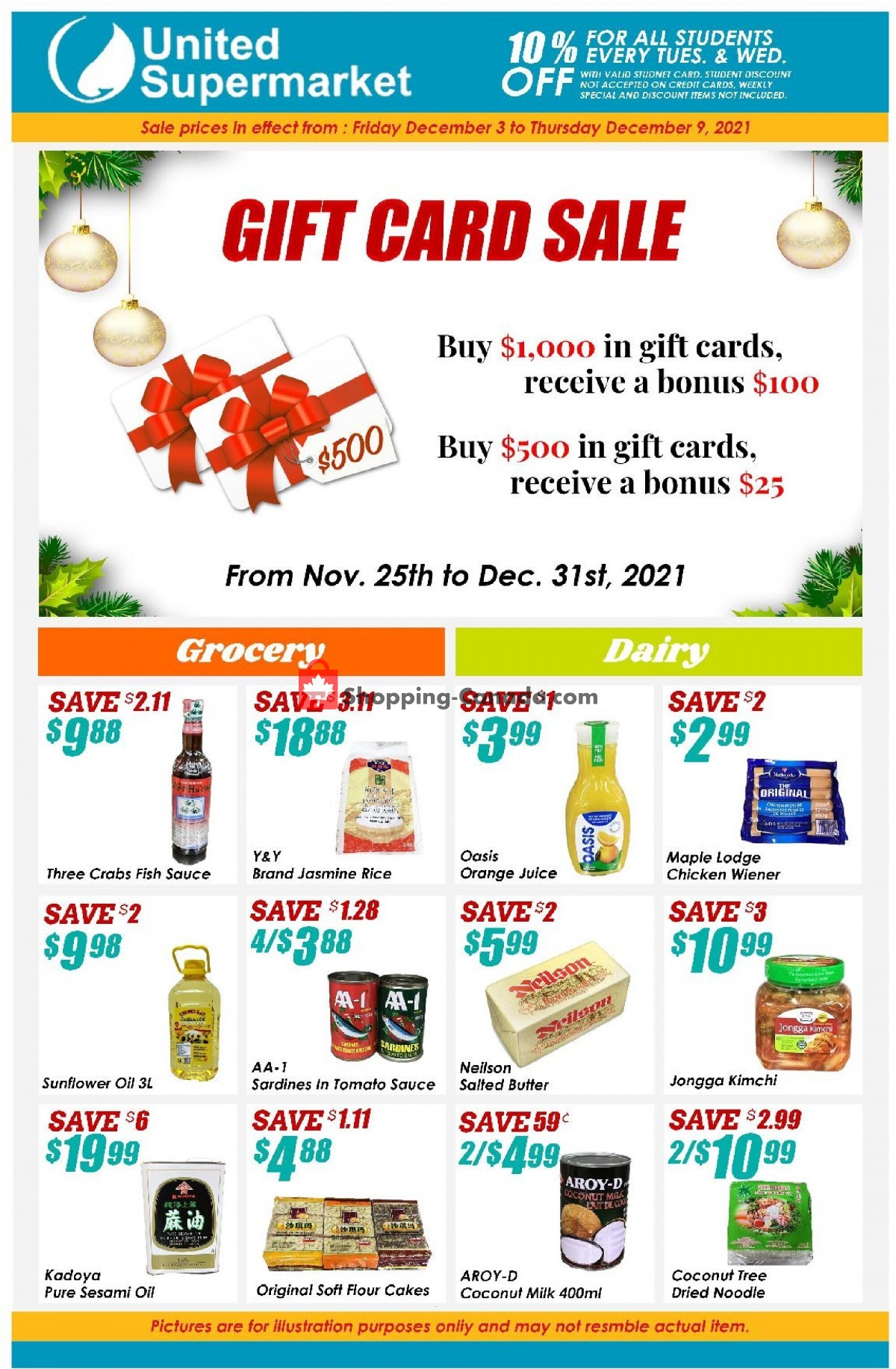 United Supermarket flyer from Friday December 3, 2021 to Thursday December 9, 2021 - page 1