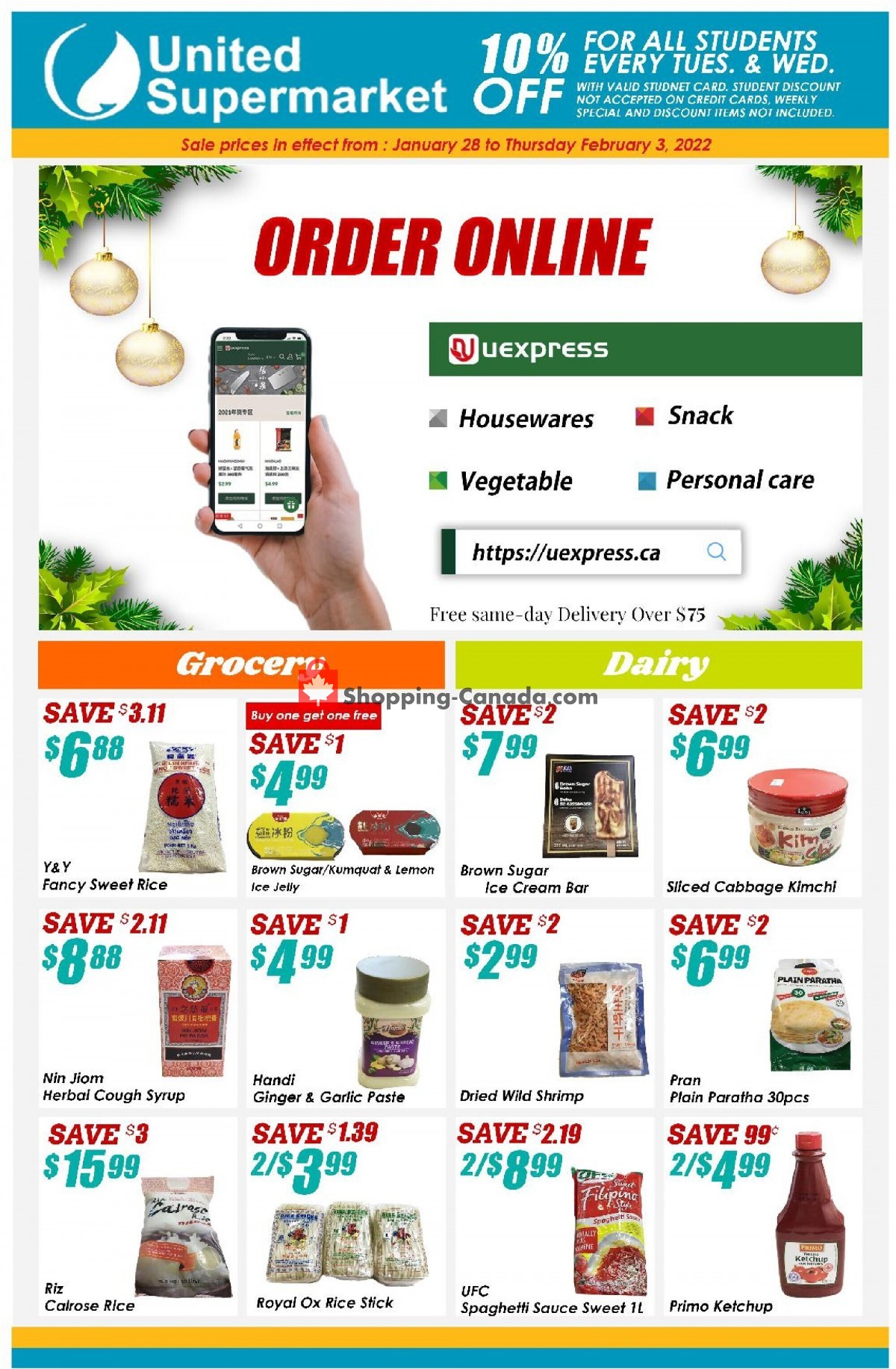 United Supermarket Canada, flyer (Special Offer) January 28