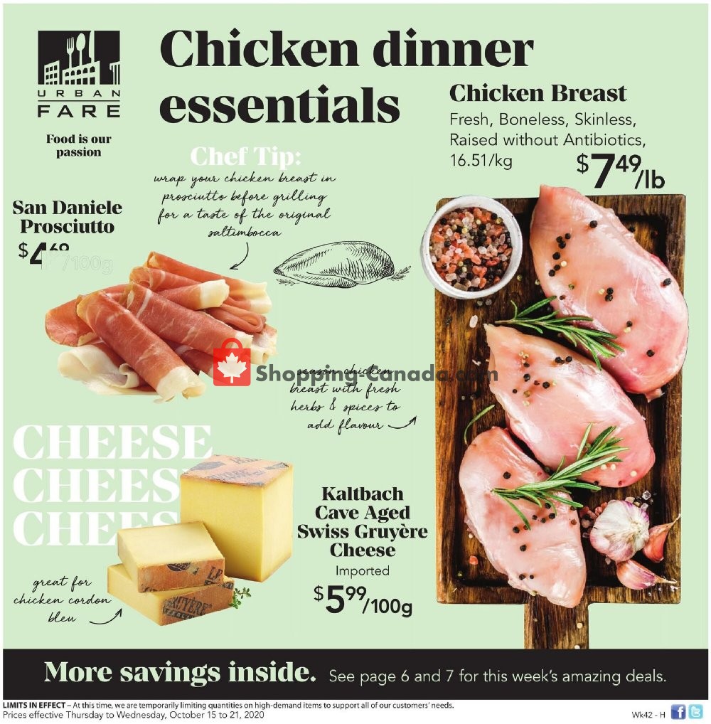 Urban Fare flyer from Thursday October 15, 2020 to Wednesday October 21, 2020 - page 1