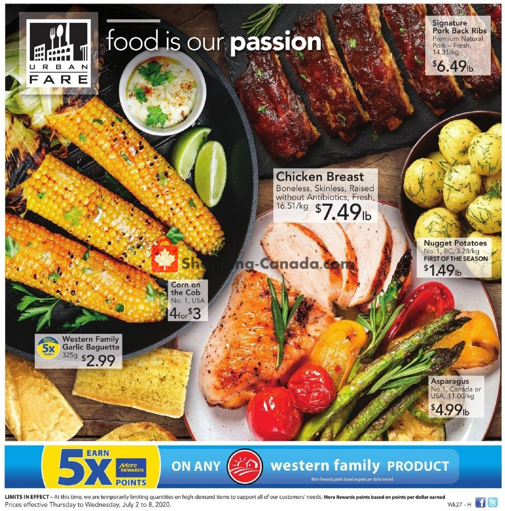 Urban Fare flyer from Thursday July 2, 2020 to Wednesday July 8, 2020 - page 1