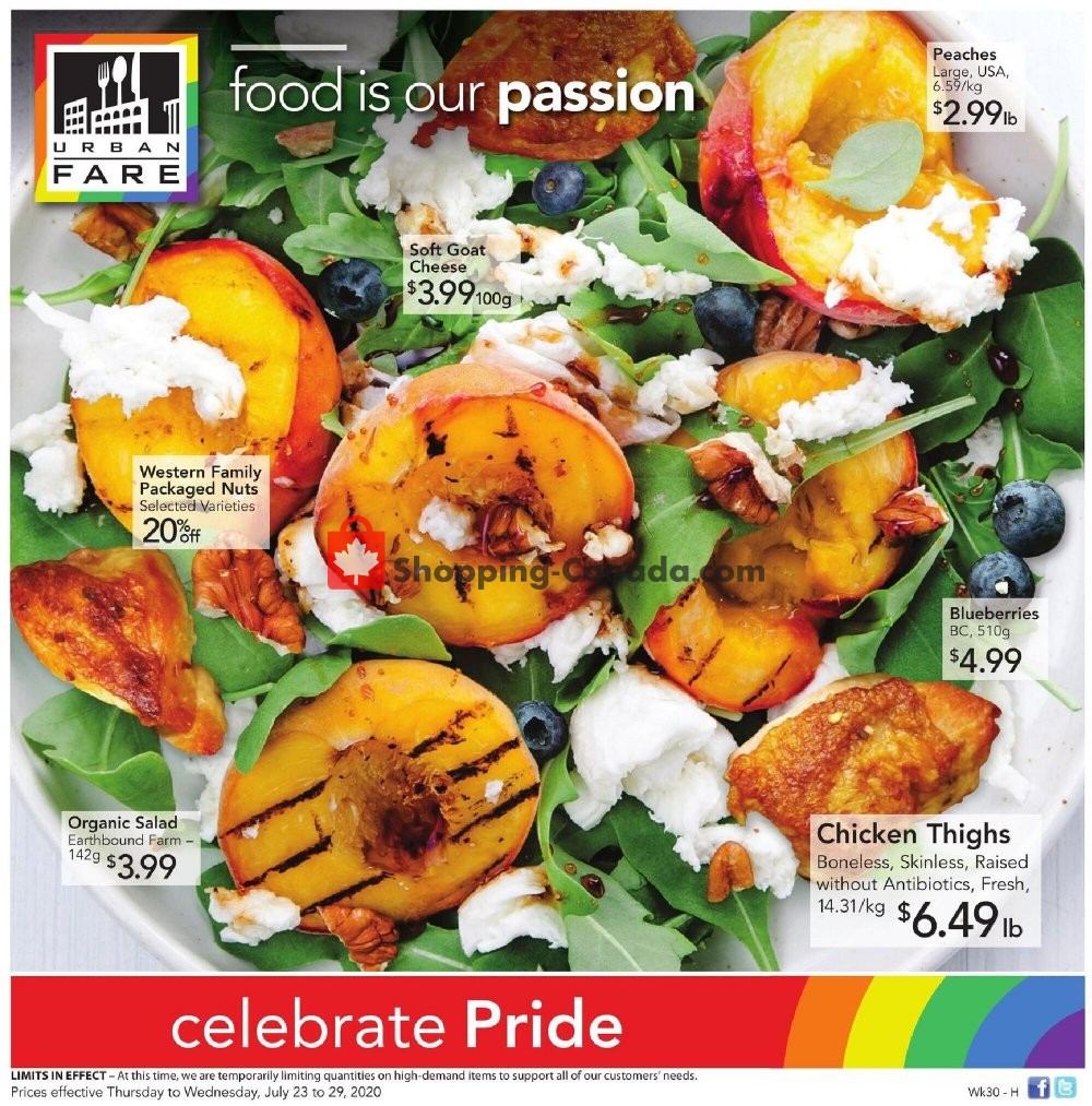 Urban Fare flyer from Thursday July 23, 2020 to Wednesday July 29, 2020 - page 1