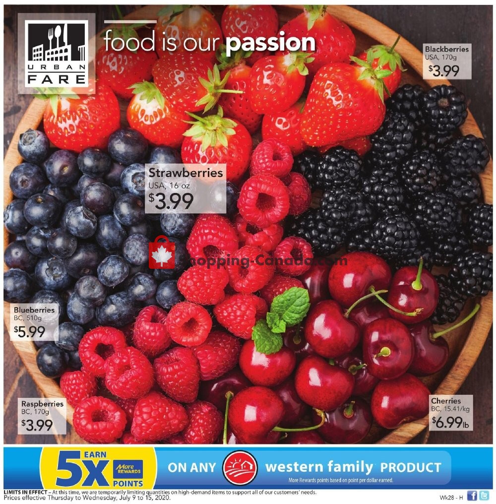 Urban Fare flyer from Thursday July 9, 2020 to Wednesday July 15, 2020 - page 1