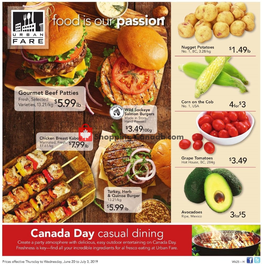 Urban Fare flyer from Thursday June 20, 2019 to Wednesday July 3, 2019 - page 1