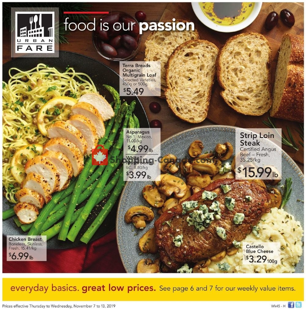 Urban Fare flyer from Thursday November 7, 2019 to Wednesday November 13, 2019 - page 1