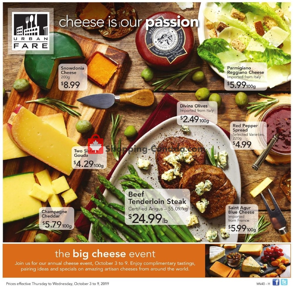 Urban Fare flyer from Thursday October 3, 2019 to Wednesday October 9, 2019 - page 1