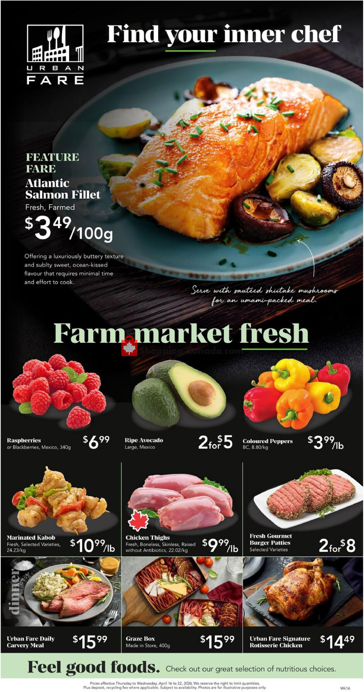 Urban Fare flyer from Thursday April 16, 2026 to Wednesday April 22, 2026 - page 1
