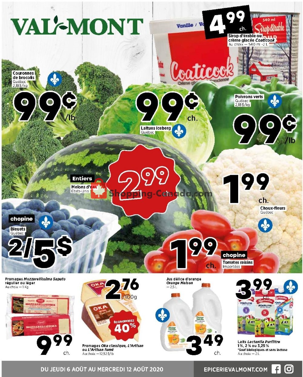 Val-Mont flyer from Thursday August 6, 2020 to Wednesday August 12, 2020 - page 1