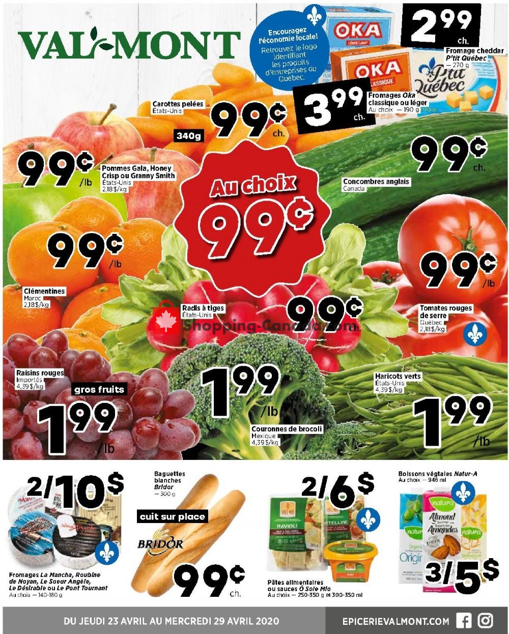 Val-Mont flyer from Thursday April 23, 2020 to Wednesday April 29, 2020 - page 1