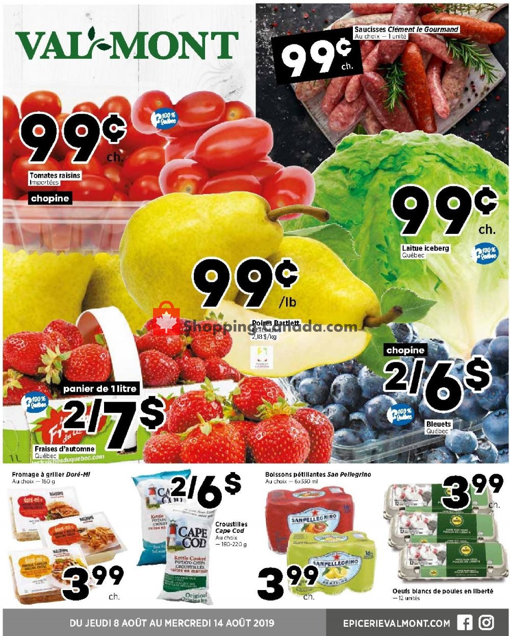 Val-Mont flyer from Thursday August 8, 2019 to Wednesday August 14, 2019 - page 1