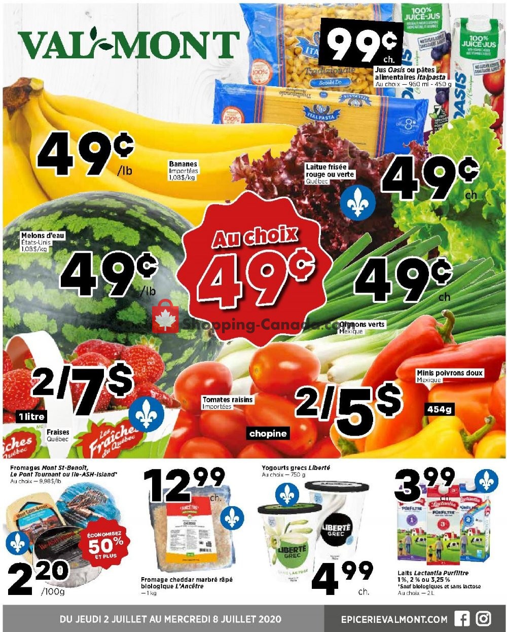 Val-Mont flyer from Thursday July 2, 2020 to Wednesday July 8, 2020 - page 1