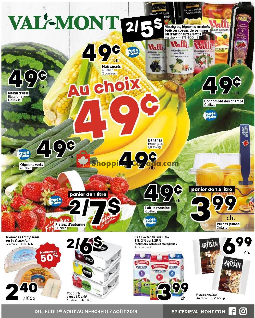 Val-Mont flyer from Thursday August 1, 2019 to Wednesday August 7, 2019 - page 1