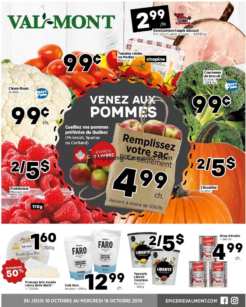 Val-Mont flyer from Thursday October 10, 2019 to Wednesday October 16, 2019 - page 1