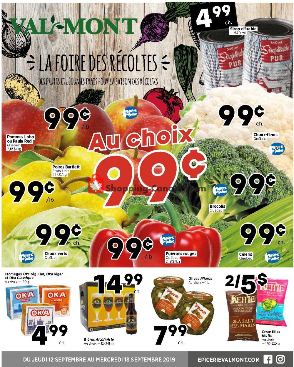 Val-Mont flyer from Thursday September 12, 2019 to Wednesday September 18, 2019 - page 1