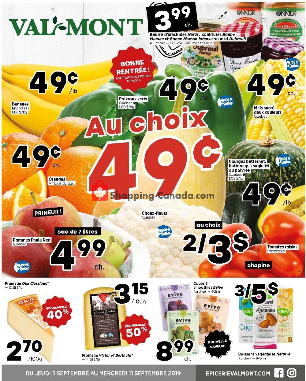 Val-Mont flyer from Thursday September 5, 2019 to Wednesday September 11, 2019 - page 1