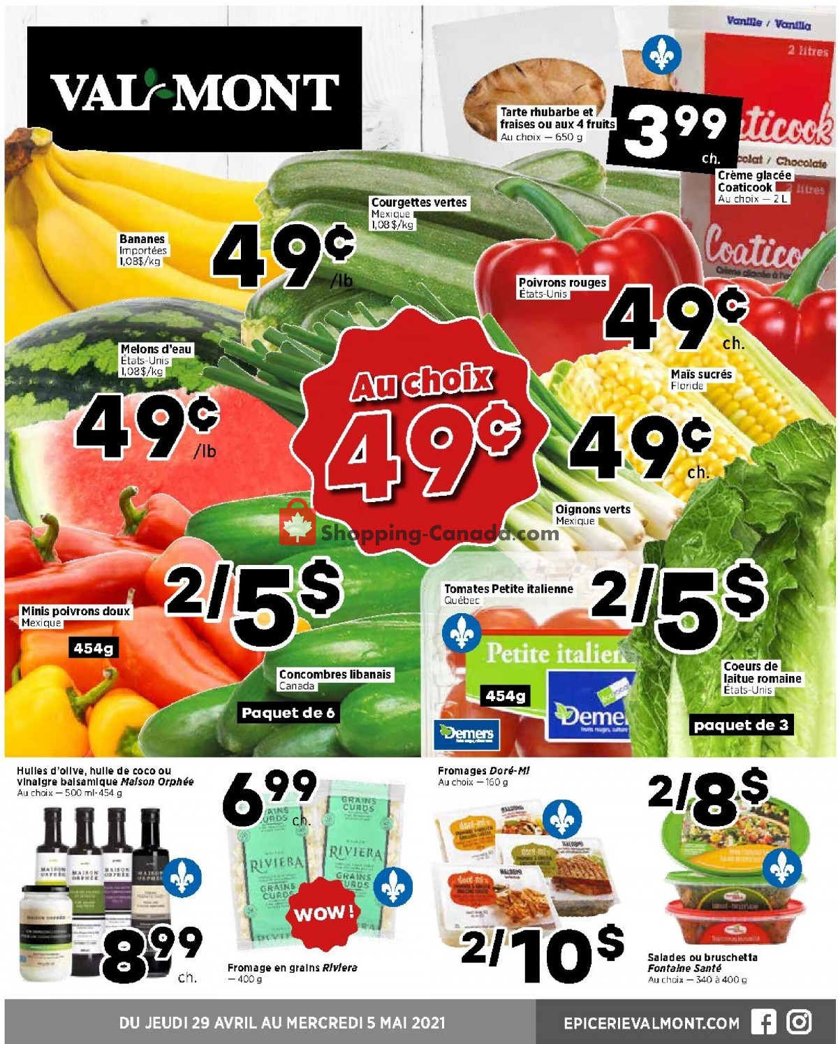 Val-Mont flyer from Thursday April 29, 2021 to Wednesday May 5, 2021 - page 1