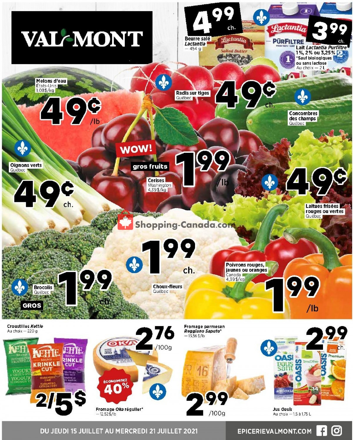 Val-Mont flyer from Thursday July 15, 2021 to Wednesday July 21, 2021 - page 1