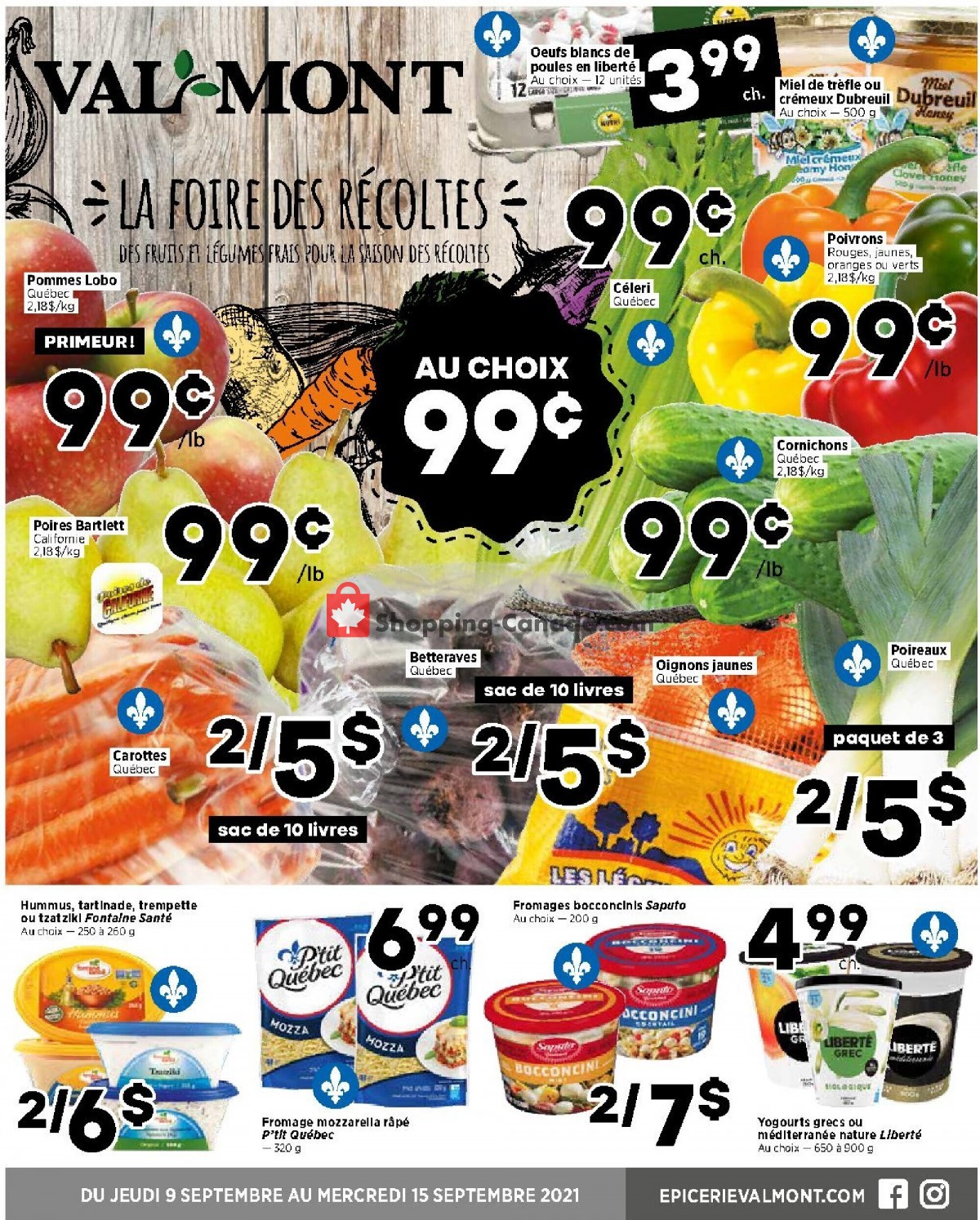 Val-Mont flyer from Thursday September 9, 2021 to Wednesday September 15, 2021 - page 1