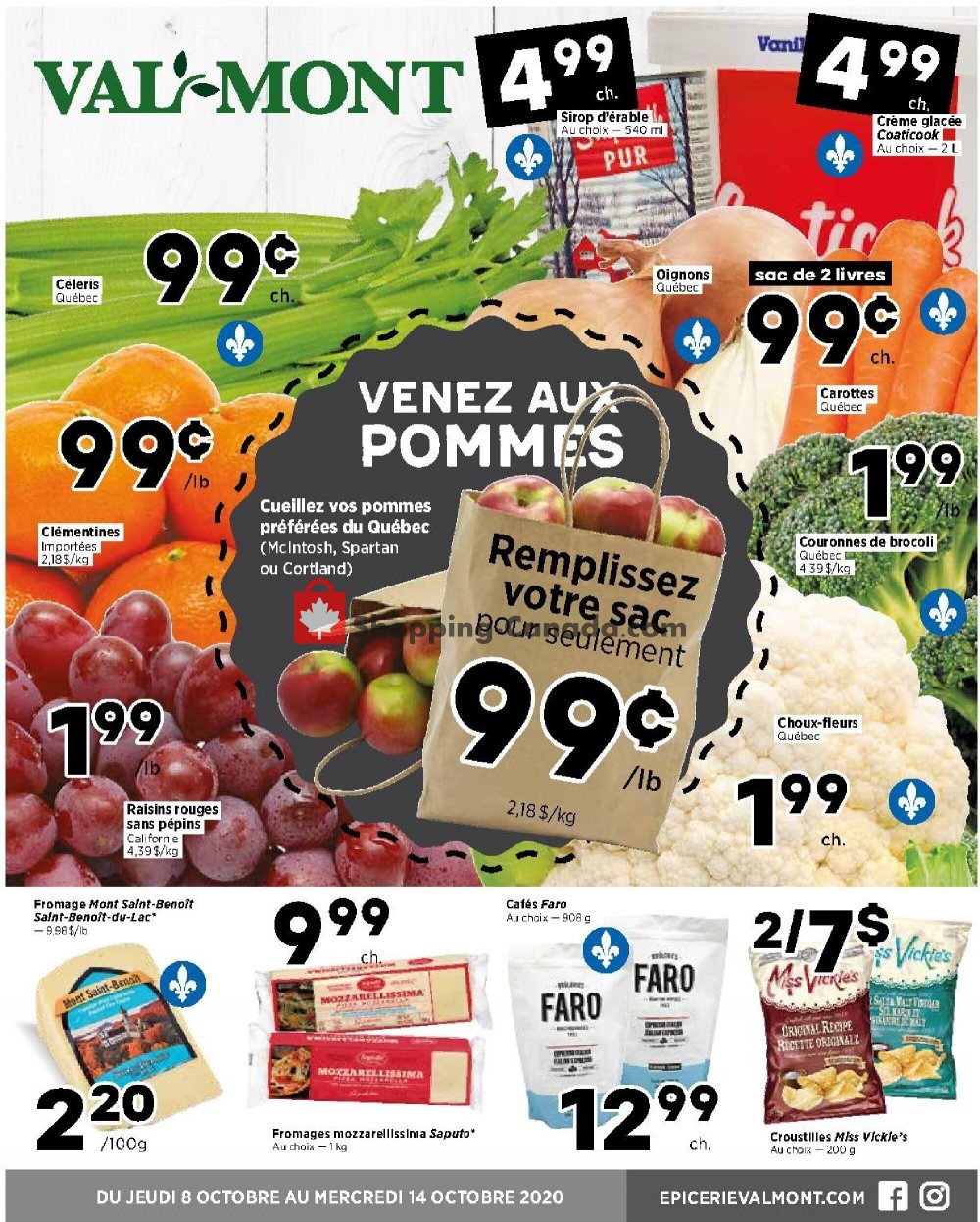Val-Mont flyer from Thursday October 8, 2020 to Wednesday October 14, 2020 - page 1