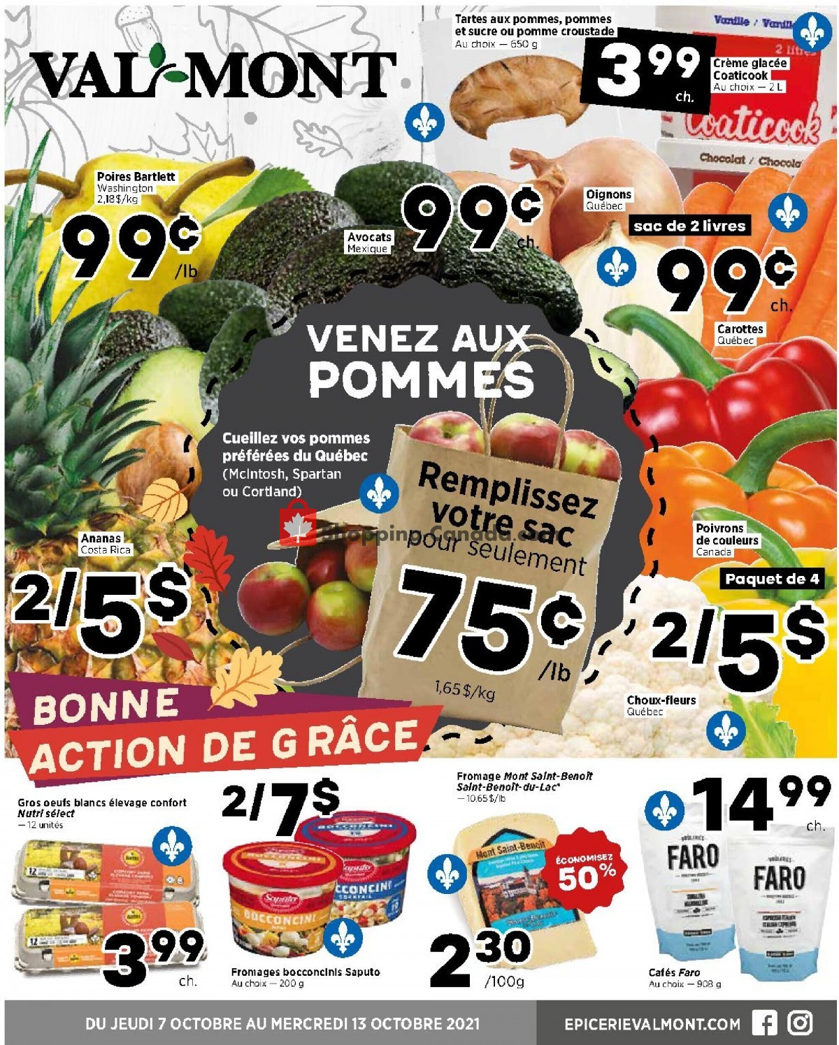 Val-Mont flyer from Thursday October 7, 2021 to Wednesday October 13, 2021 - page 1