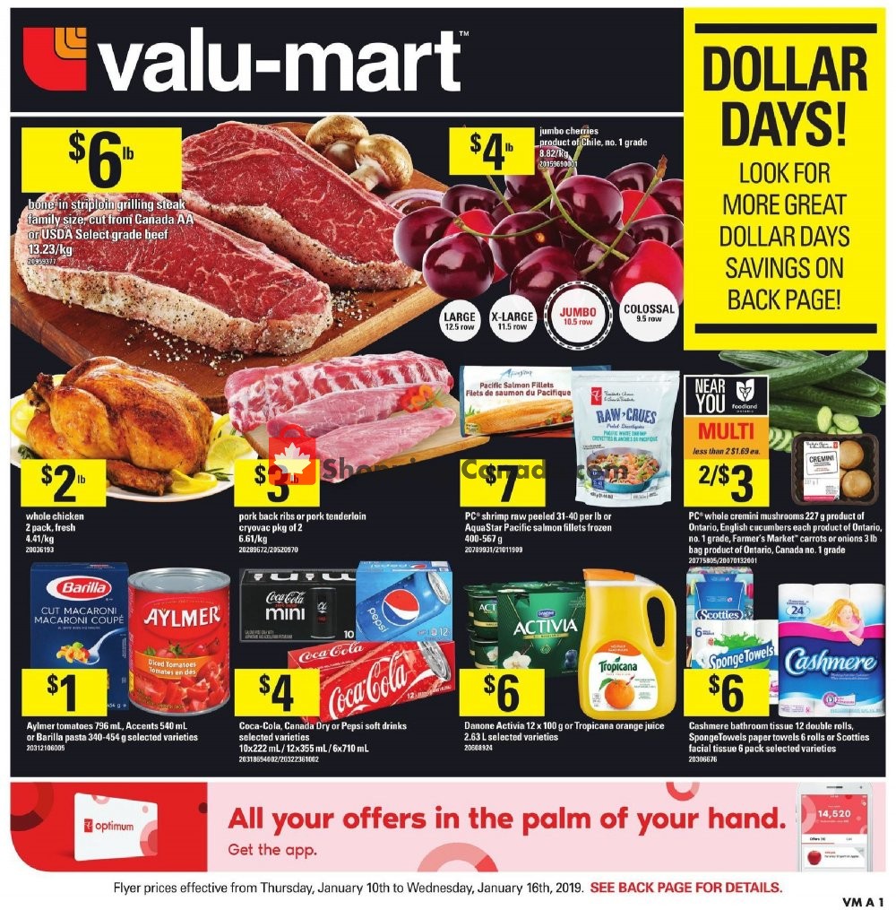 Valu Mart flyer from Thursday January 10, 2019 to Wednesday January 16, 2019 - page 1