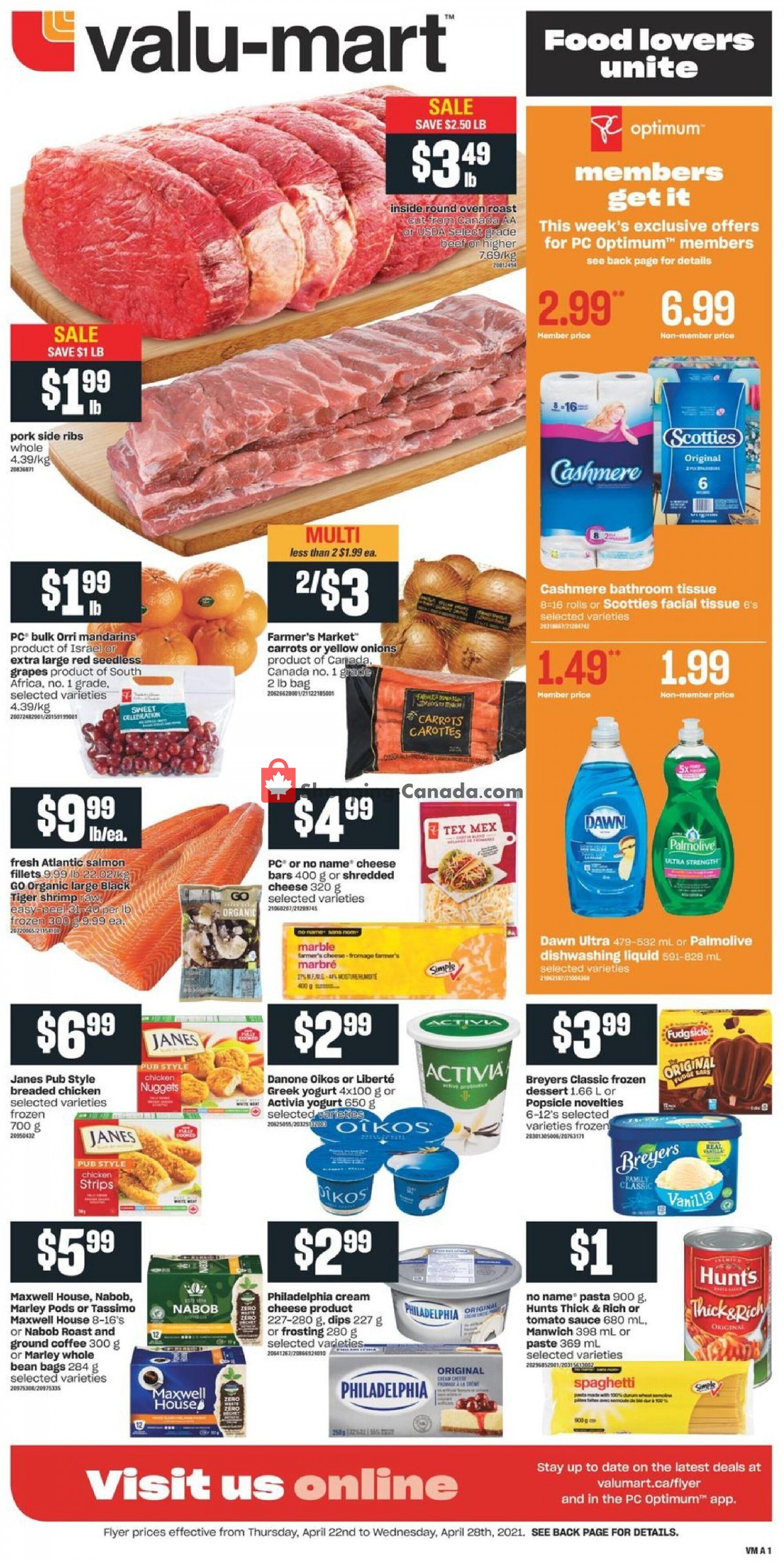 Valu Mart flyer from Thursday April 22, 2021 to Wednesday April 28, 2021 - page 1