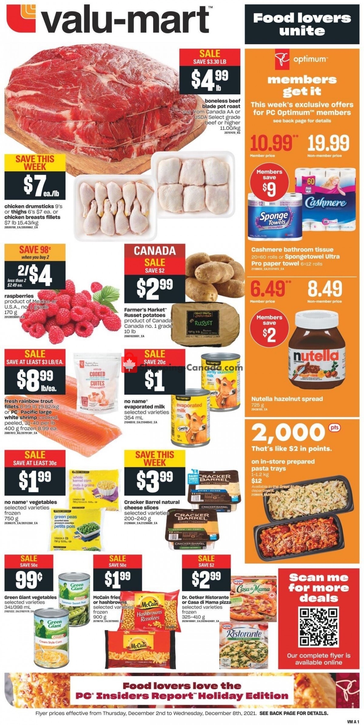 Valu Mart flyer from Thursday December 2, 2021 to Wednesday December 8, 2021 - page 1