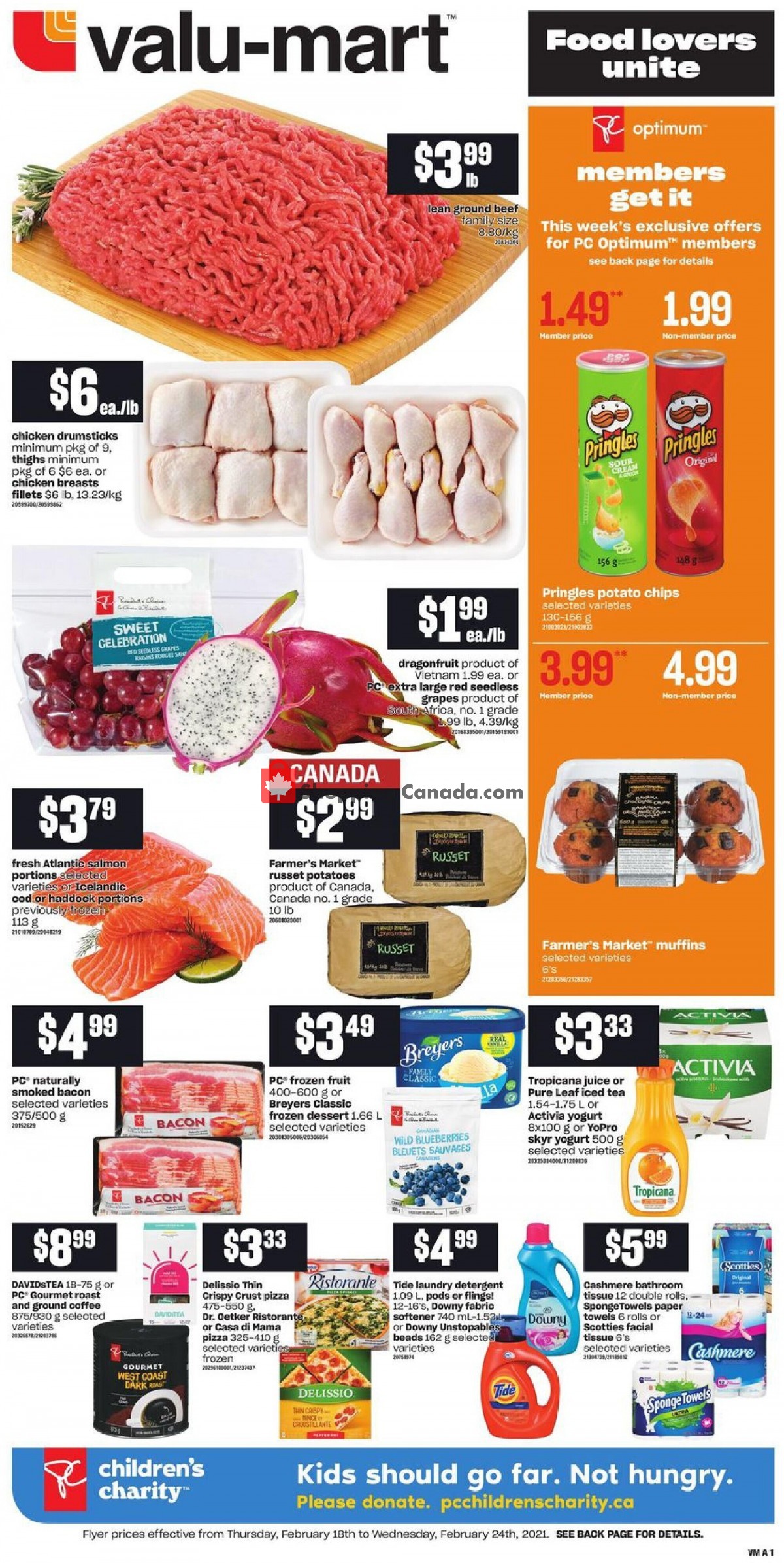 Valu Mart flyer from Thursday February 18, 2021 to Wednesday February 24, 2021 - page 1