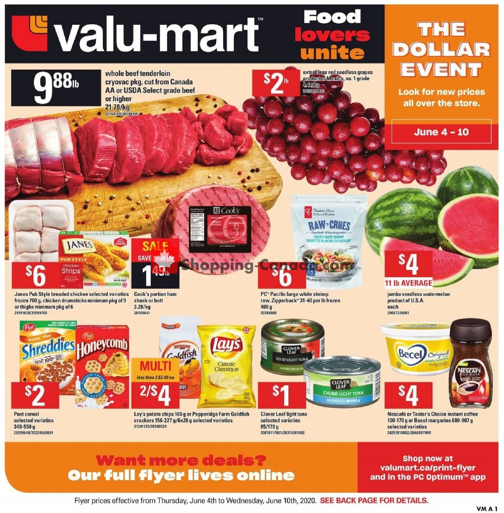 Valu Mart flyer from Thursday June 4, 2020 to Wednesday June 10, 2020 - page 1