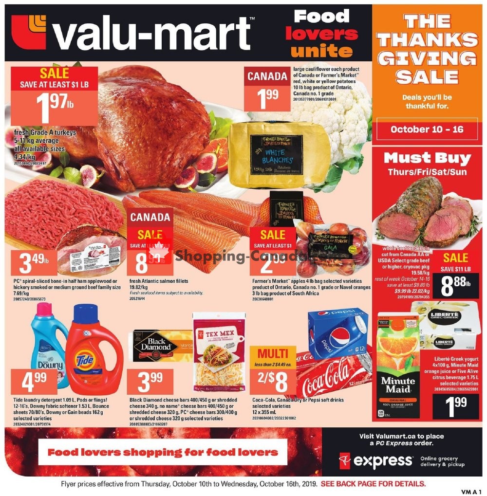Valu Mart flyer from Thursday October 10, 2019 to Wednesday October 16, 2019 - page 1