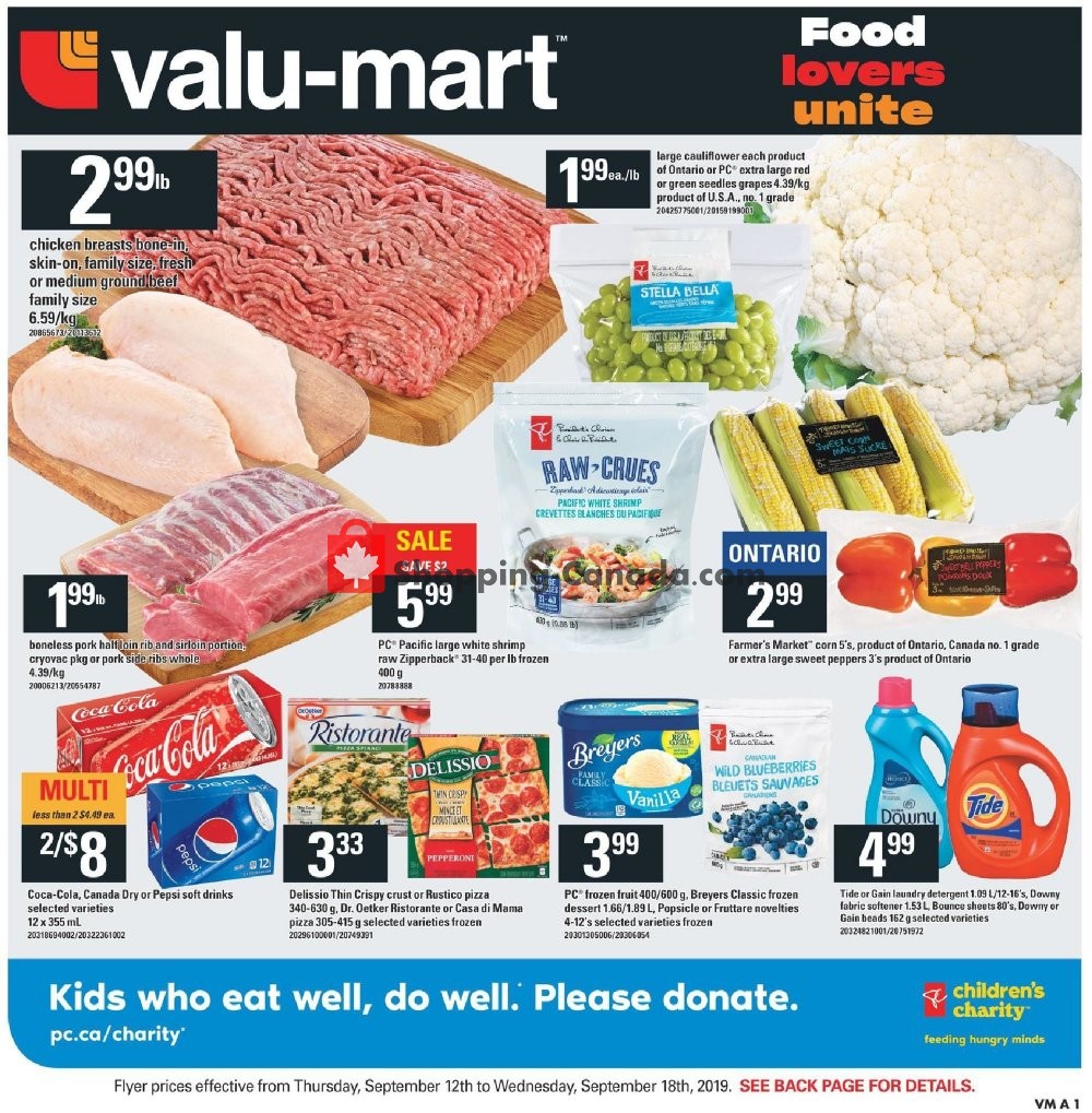 Valu Mart flyer from Thursday September 12, 2019 to Wednesday September 18, 2019 - page 1