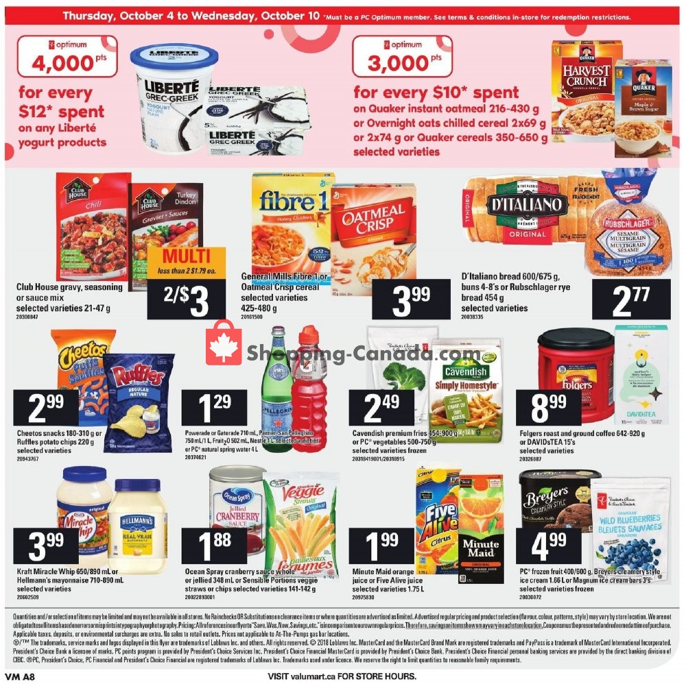 Valu Mart flyer from Thursday October 4, 2018 to Wednesday October 10, 2018 - page 10