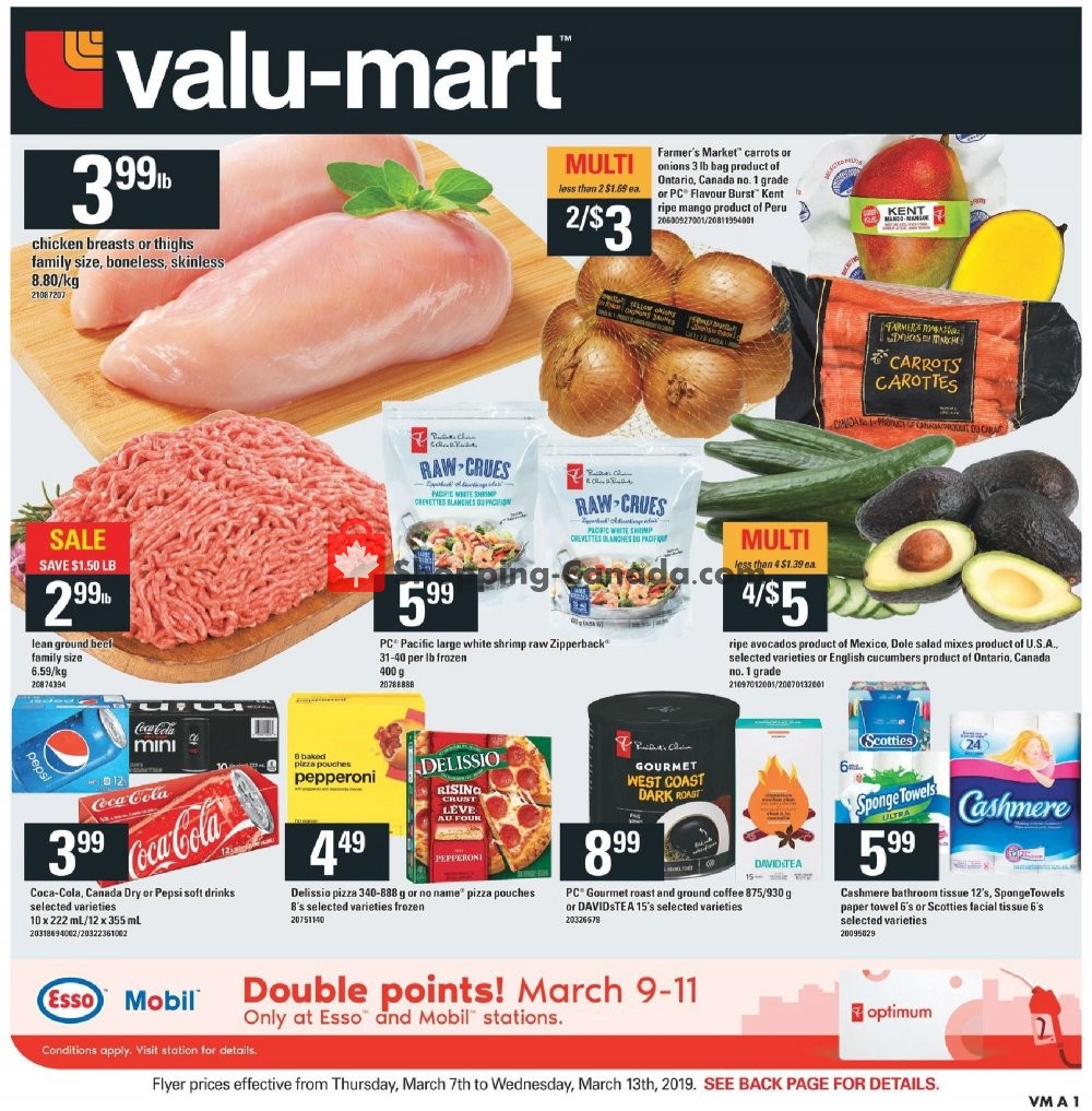 Valu Mart flyer from Thursday March 7, 2019 to Wednesday March 13, 2019 - page 1