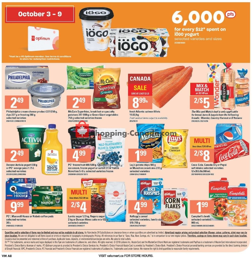 Valu Mart flyer from Thursday October 3, 2019 to Wednesday October 9, 2019 - page 8