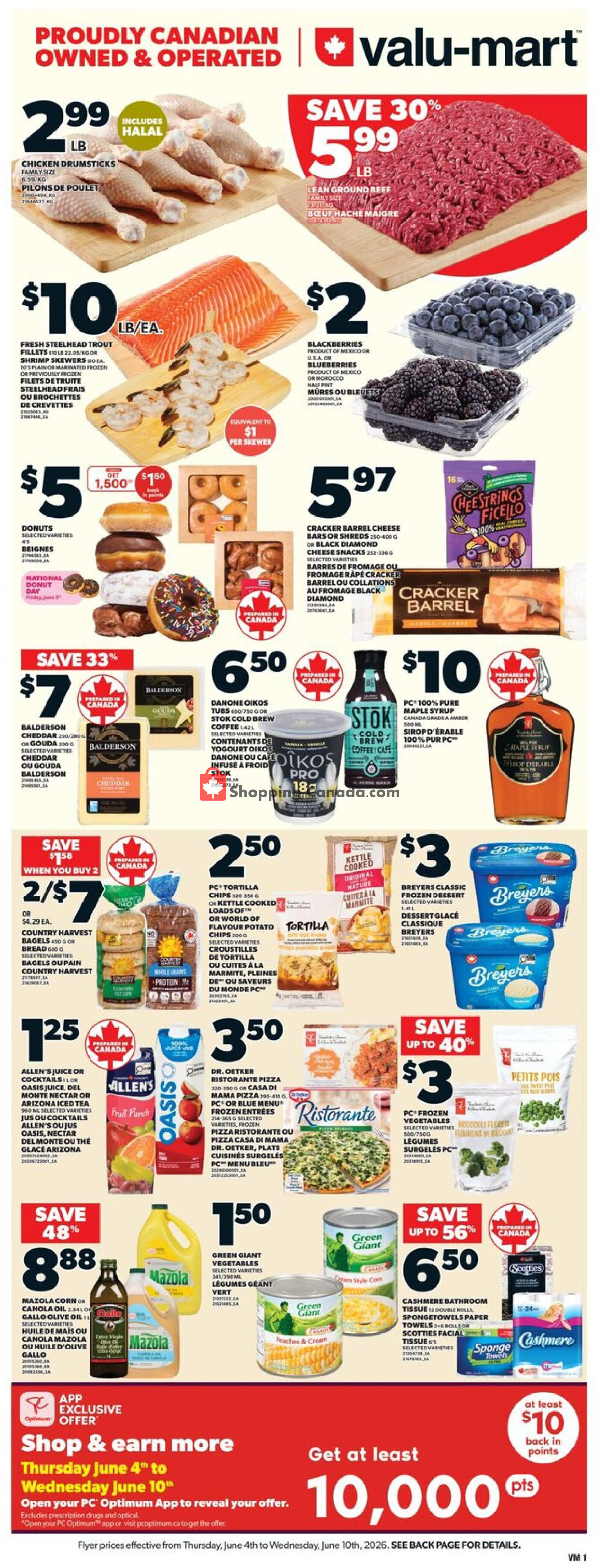 Valu Mart flyer from Thursday June 4, 2026 to Wednesday June 10, 2026 - page 1