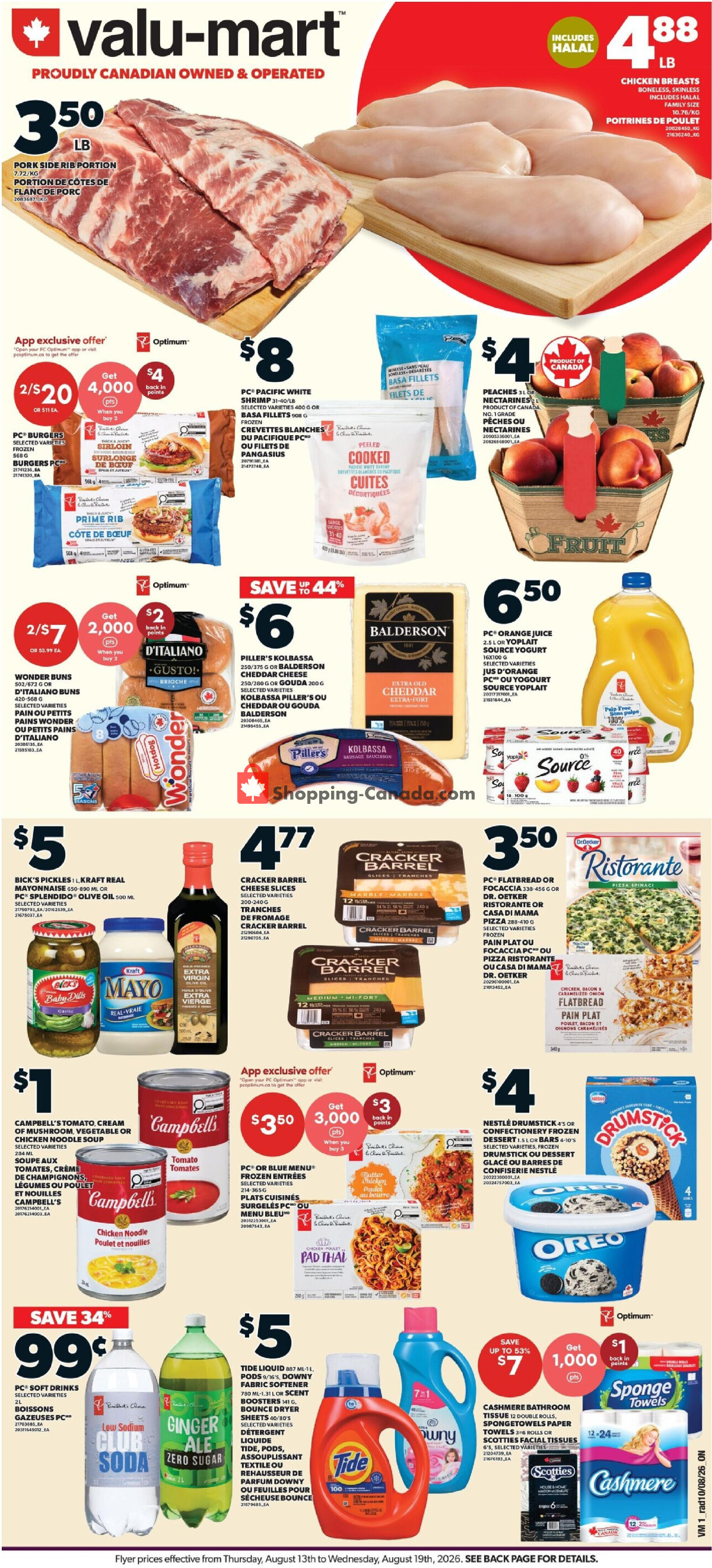 Valu Mart flyer from Thursday August 13, 2026 to Wednesday August 19, 2026 - page 2