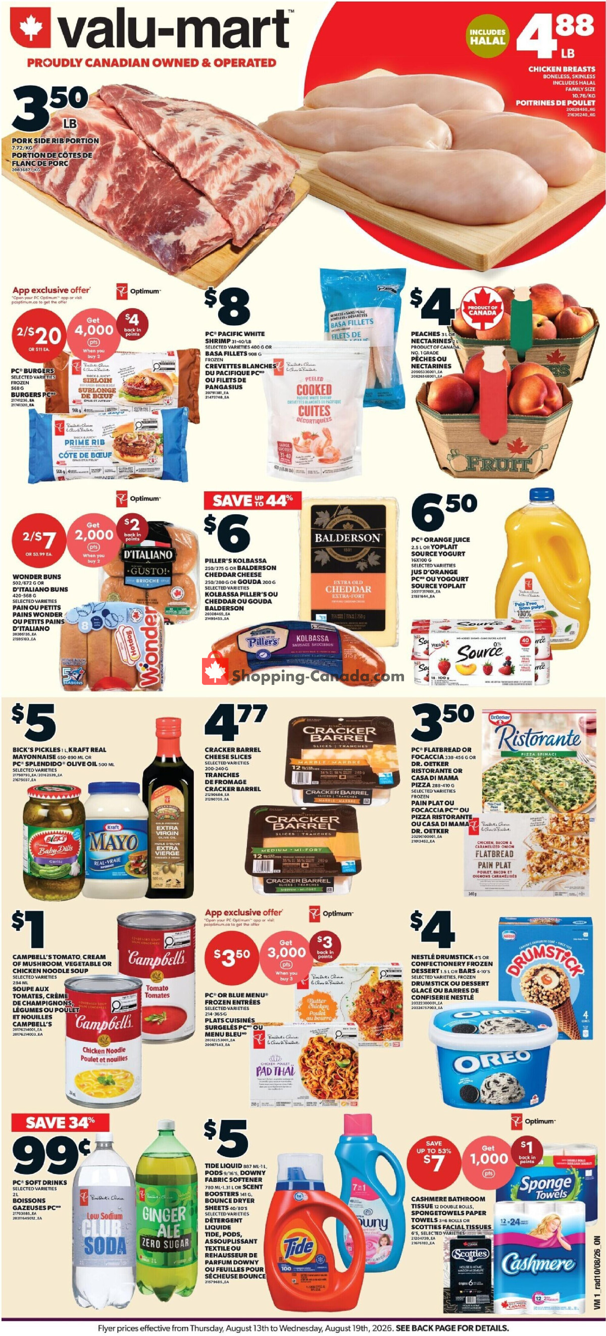 Valu Mart flyer from Thursday August 13, 2026 to Wednesday August 19, 2026 - page 4