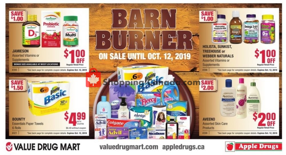 Value Drug Mart flyer from Sunday September 15, 2019 to Saturday October 12, 2019 - page 1