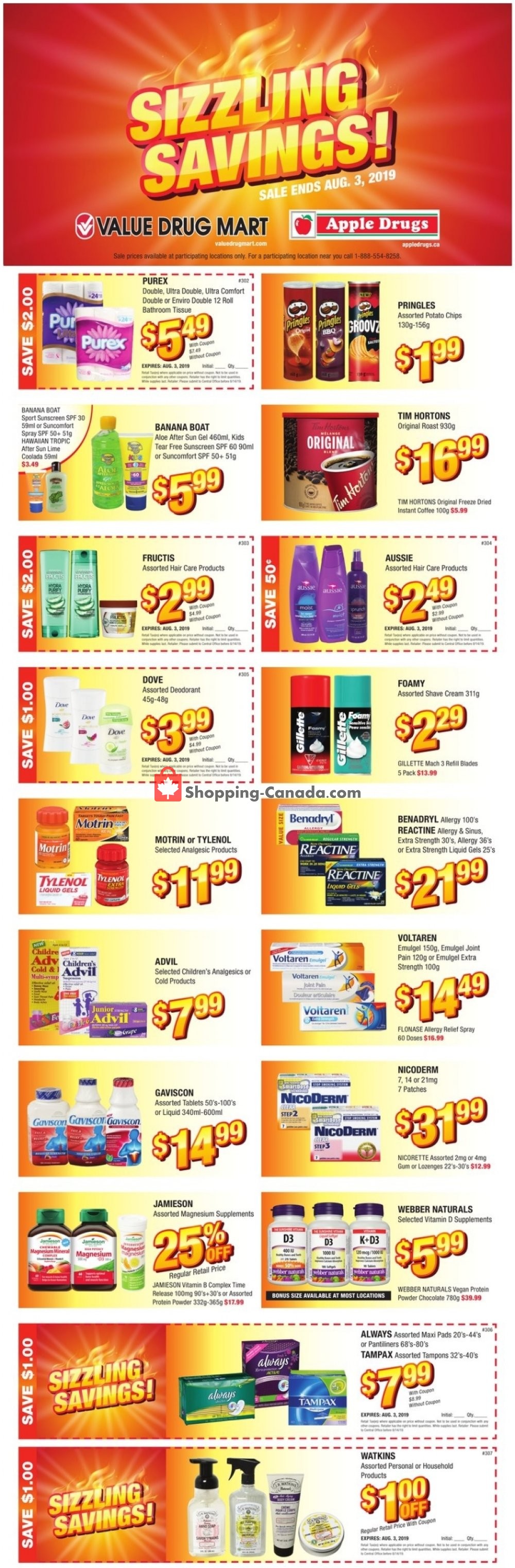 Value Drug Mart flyer from Sunday July 21, 2019 to Saturday August 3, 2019 - page 1