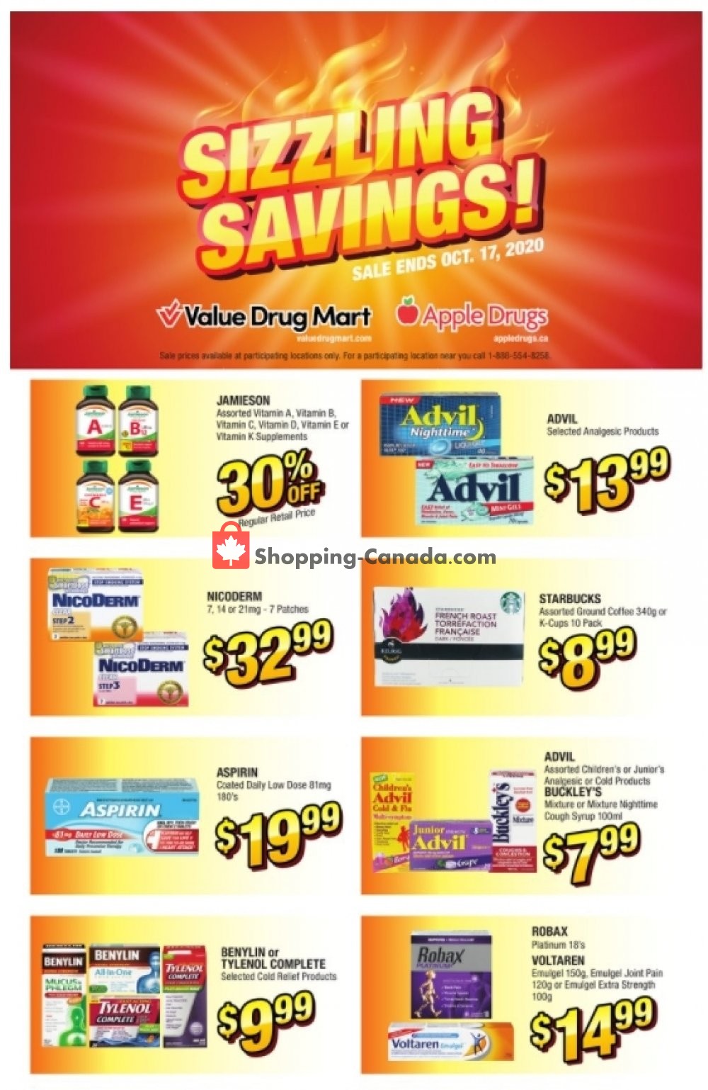Value Drug Mart flyer from Sunday October 11, 2020 to Saturday October 17, 2020 - page 1