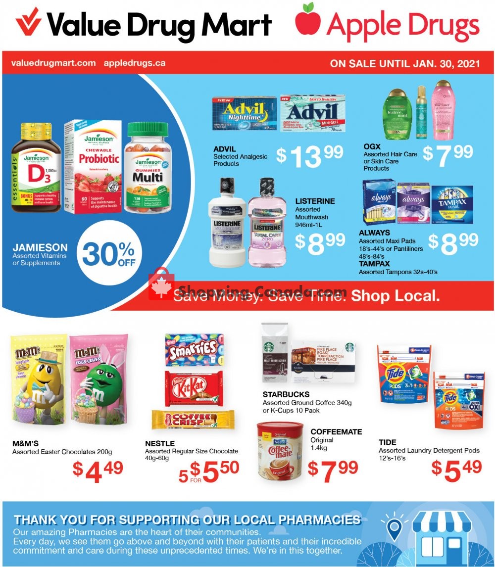 Value Drug Mart flyer from Sunday January 17, 2021 to Saturday January 30, 2021 - page 1