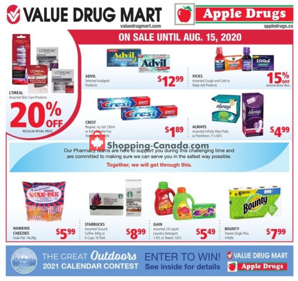 Value Drug Mart flyer from Sunday August 2, 2020 to Saturday August 15, 2020 - page 1