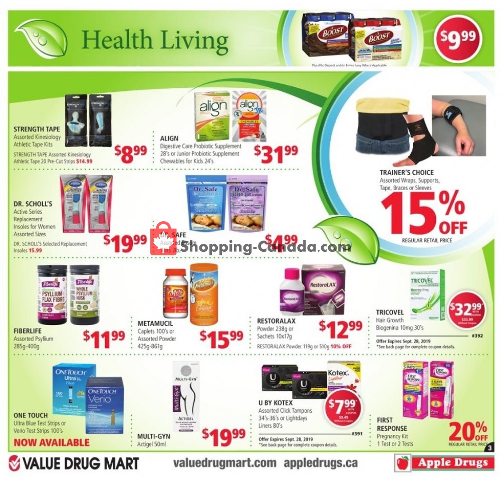 Value Drug Mart flyer from Sunday September 15, 2019 to Saturday September 28, 2019 - page 3