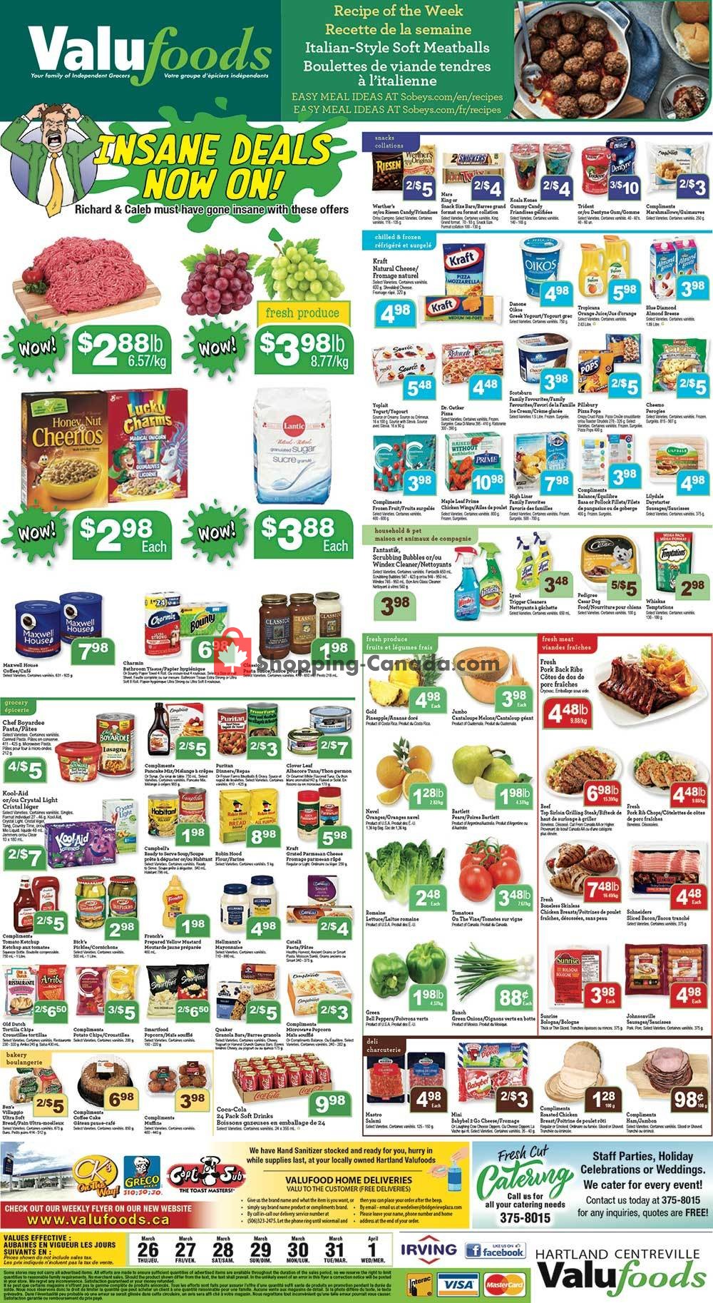 Valufoods flyer from Thursday March 26, 2020 to Wednesday April 1, 2020 - page 1