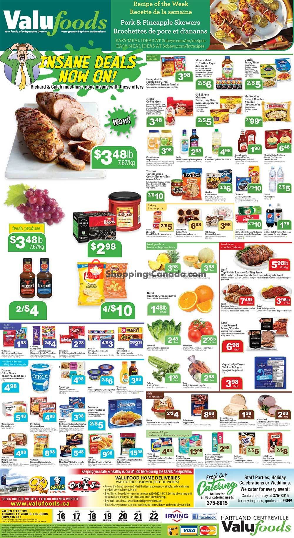 Valufoods flyer from Thursday April 16, 2020 to Wednesday April 22, 2020 - page 1