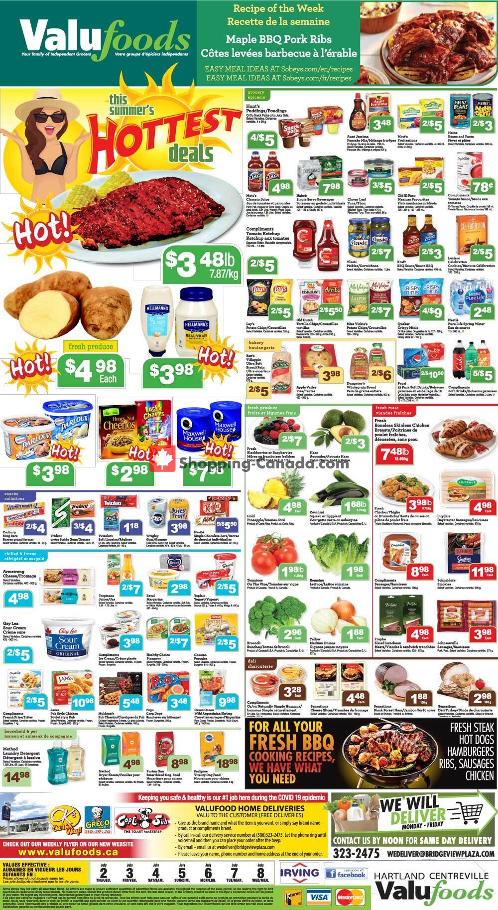 Valufoods flyer from Thursday July 2, 2020 to Wednesday July 8, 2020 - page 1