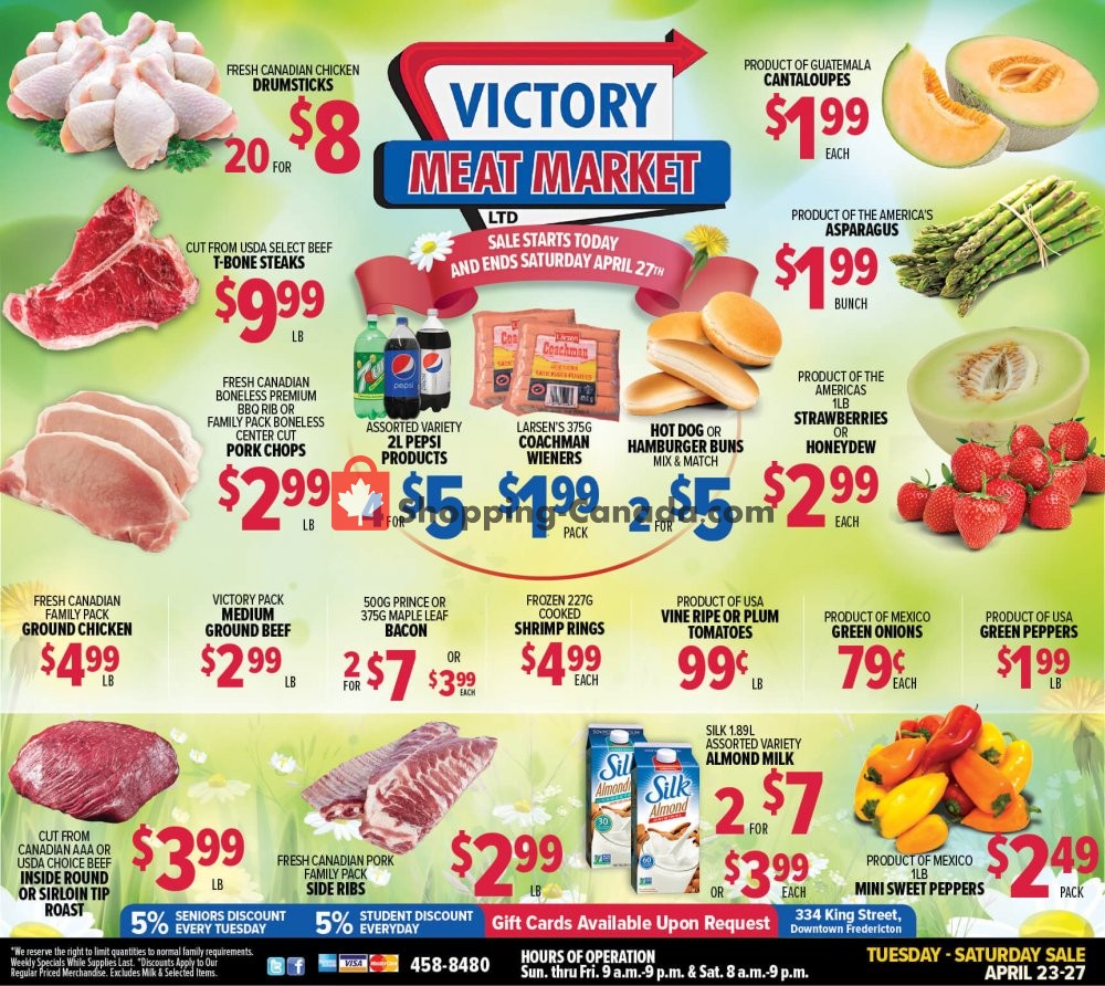 Victory Meat Market  flyer from Tuesday April 23, 2019 to Saturday April 27, 2019 - page 1