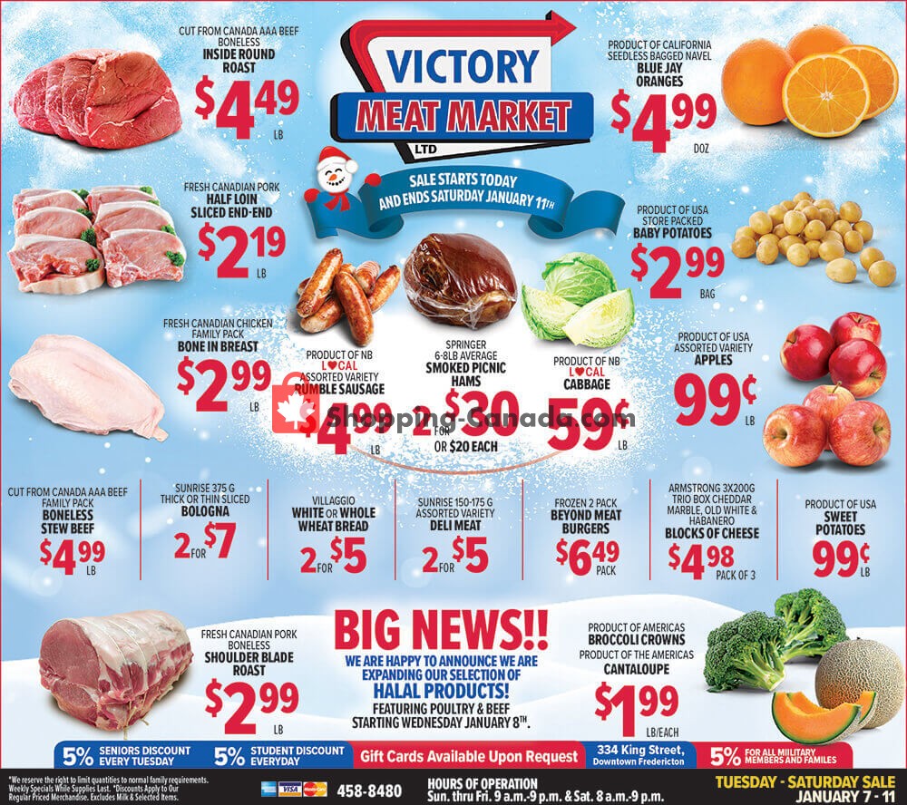Victory Meat Market  flyer from Tuesday January 7, 2020 to Saturday January 11, 2020 - page 1