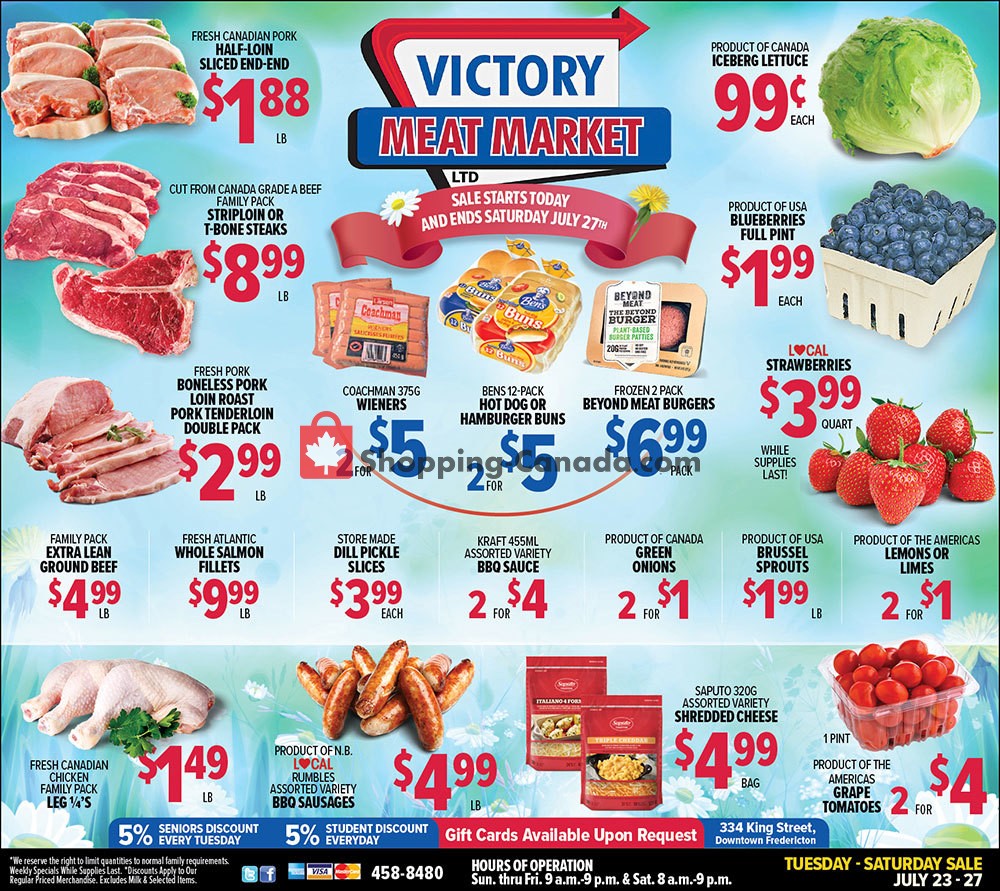 Victory Meat Market  flyer from Tuesday July 23, 2019 to Saturday July 27, 2019 - page 1